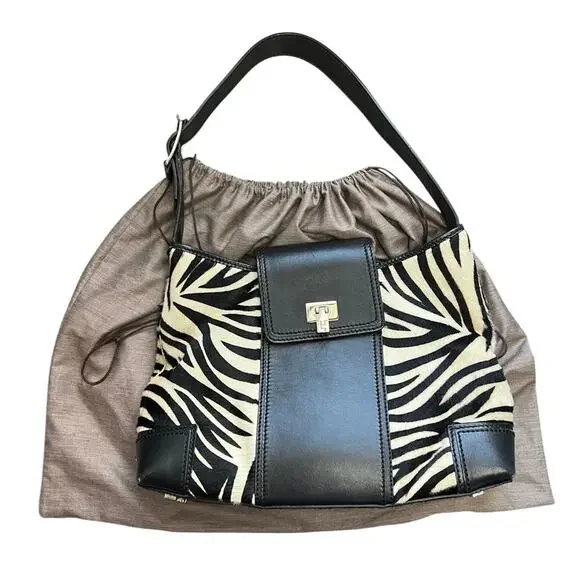 Lambertson Truex zebra shoulder bag purse calf hair Y2K designer - Picture 12 of 15
